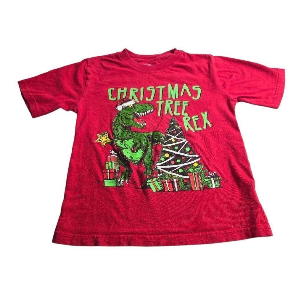 Holiday Time Christmas Dinosaur shirt S6/7